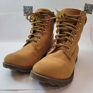 Rock & Candy Katlin Boots Little Kids Todd Tan Lace Up Combat Work Boots Size 13